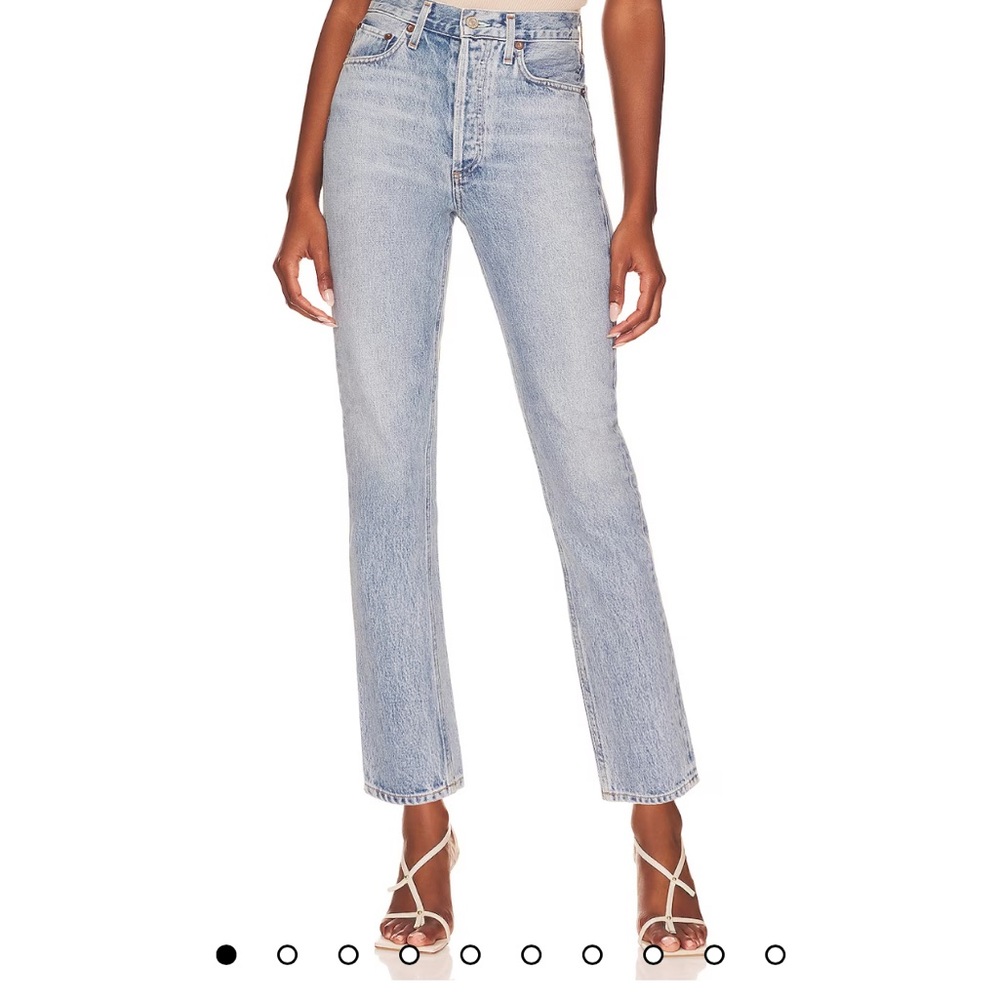 Agolde Riley high rise crop jeans in Renewal